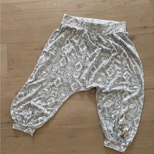 Zumba Fitness Gray and White Geometric Harem Pants